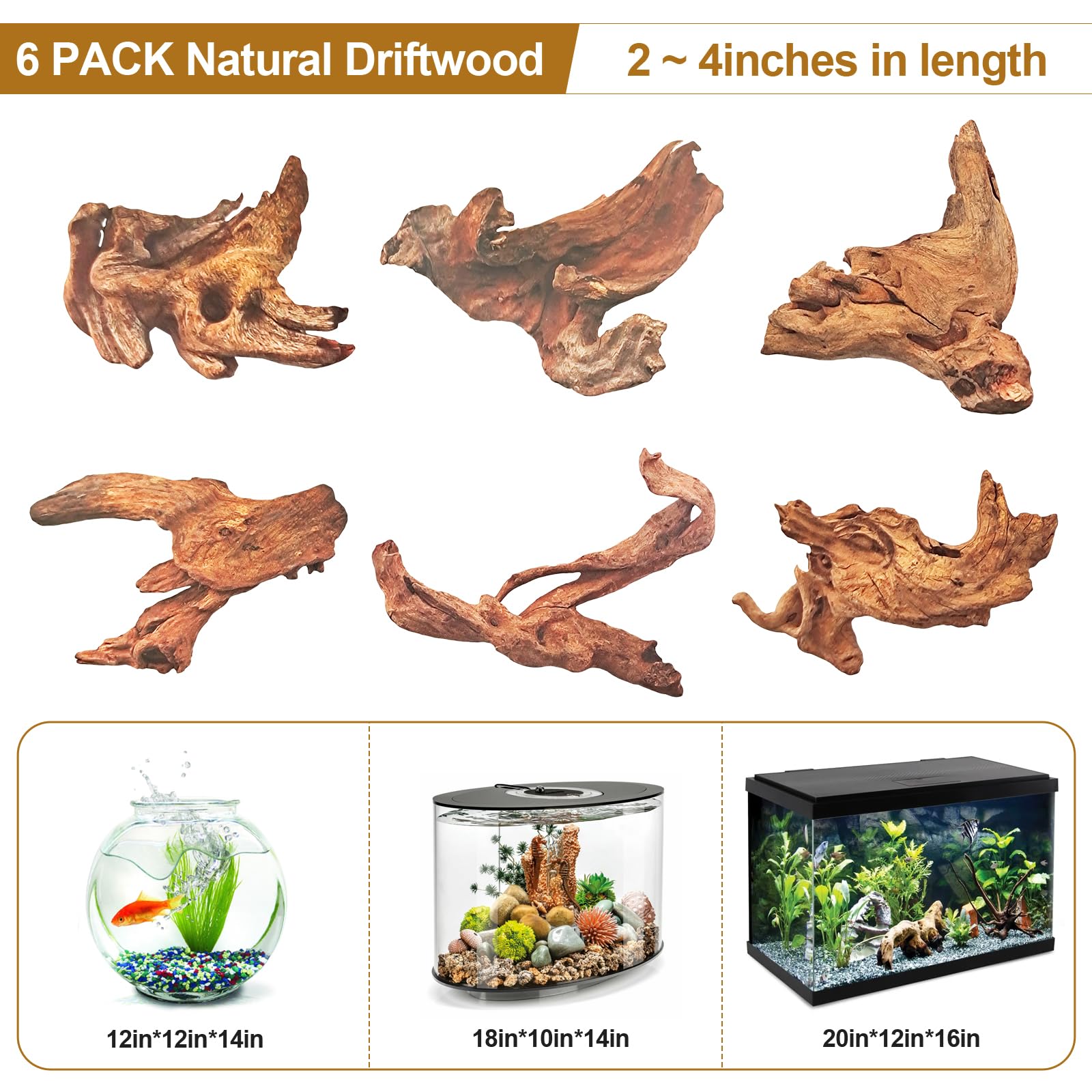 FUNOJOY driftwood aquarium-branch enhances tank enrichment for aquatic pets