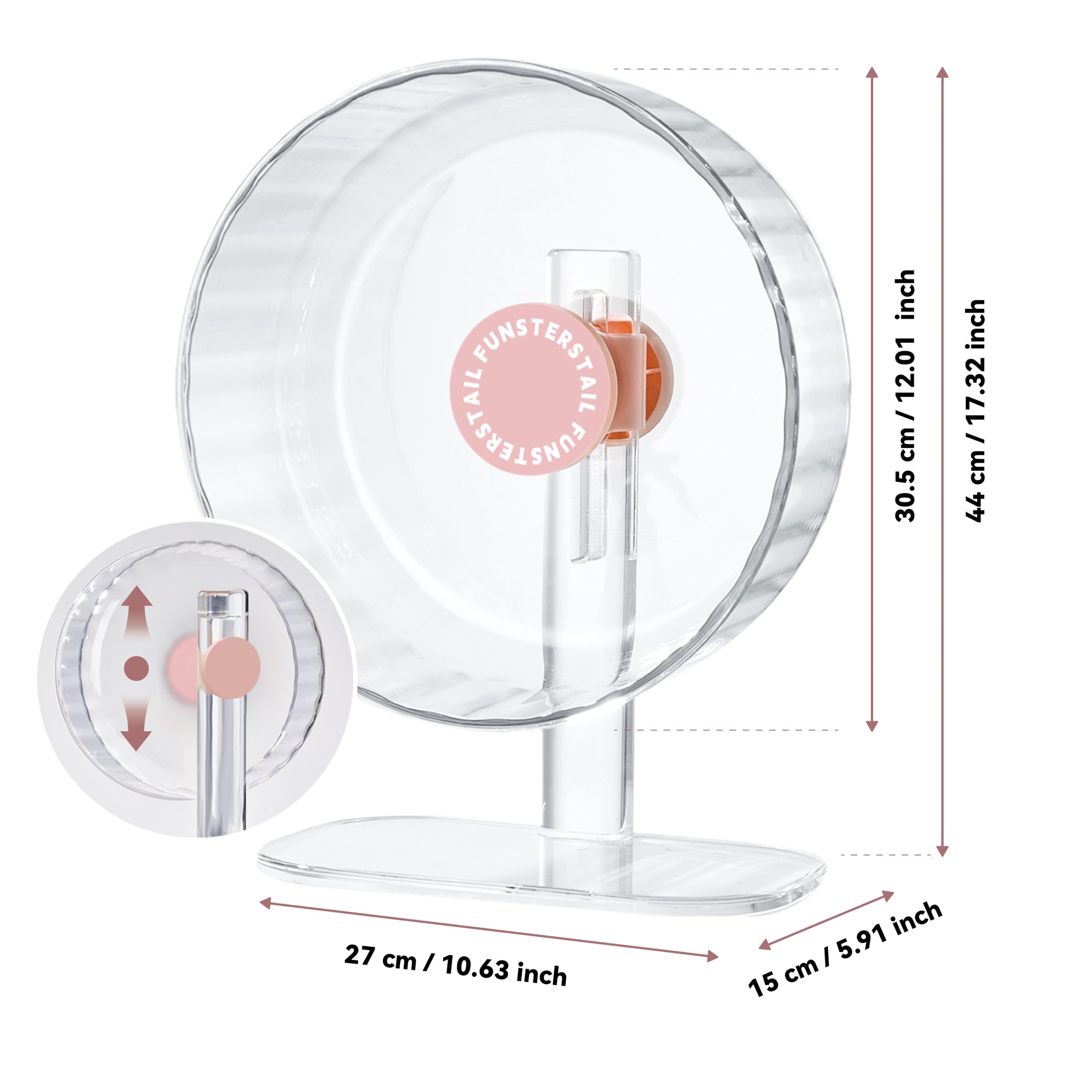 FunstersTail magnetic axle close-up shows friction-free operation for quiet running