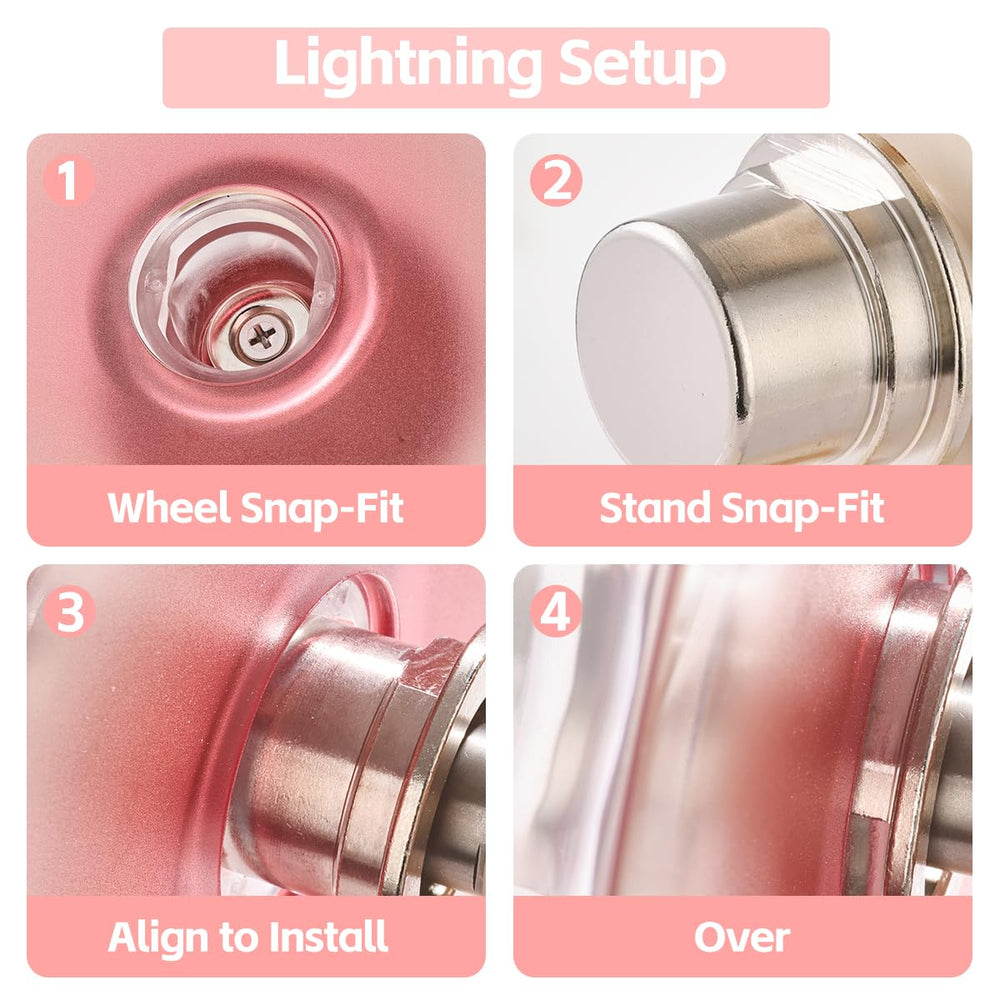 FunstersTail peach pink wheel enhances cage aesthetics while encouraging activity