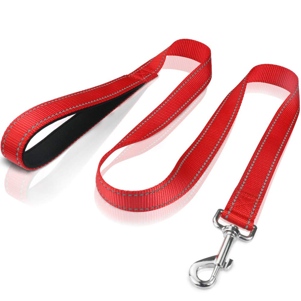 FunTags reflective threading leash enhances visibility in low light for safe strolls.