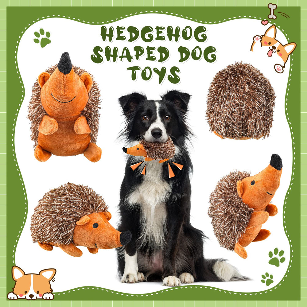 Funtery hedgehog dog toy washable fabric for easy cleaning and care.