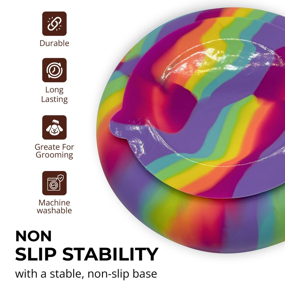 Fur-Brained non-slip base keeps bowl steady during slow eating.
