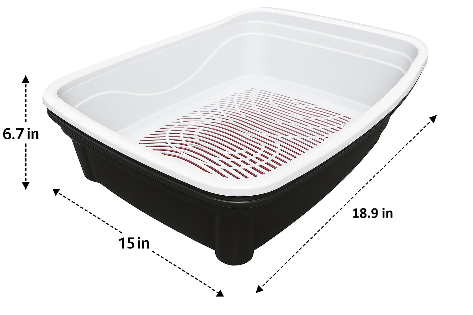 Furacao Pet Classic Plus top view showcases sturdy durable plastic for long-term use.