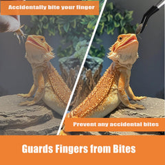 Furatune 6-Inch stainless steel reptile feeding tongs designed for durability.