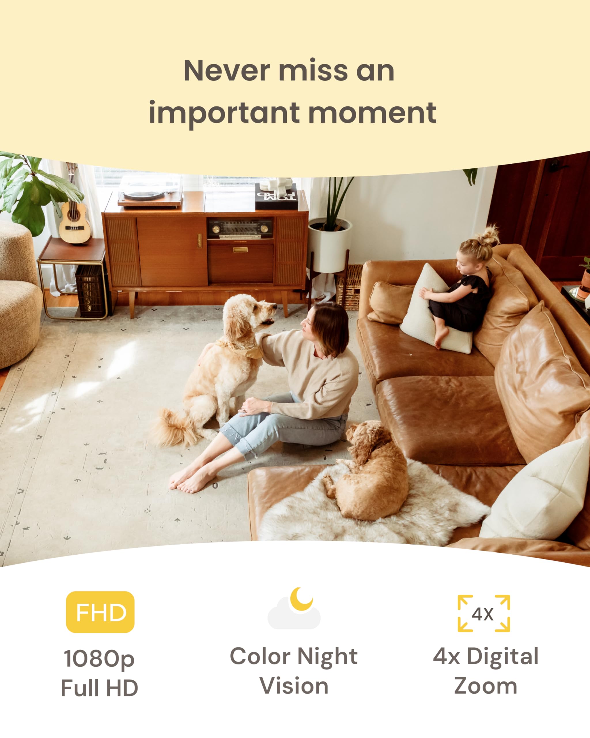 Furbo Mini 1080p live view helps monitor pets while away