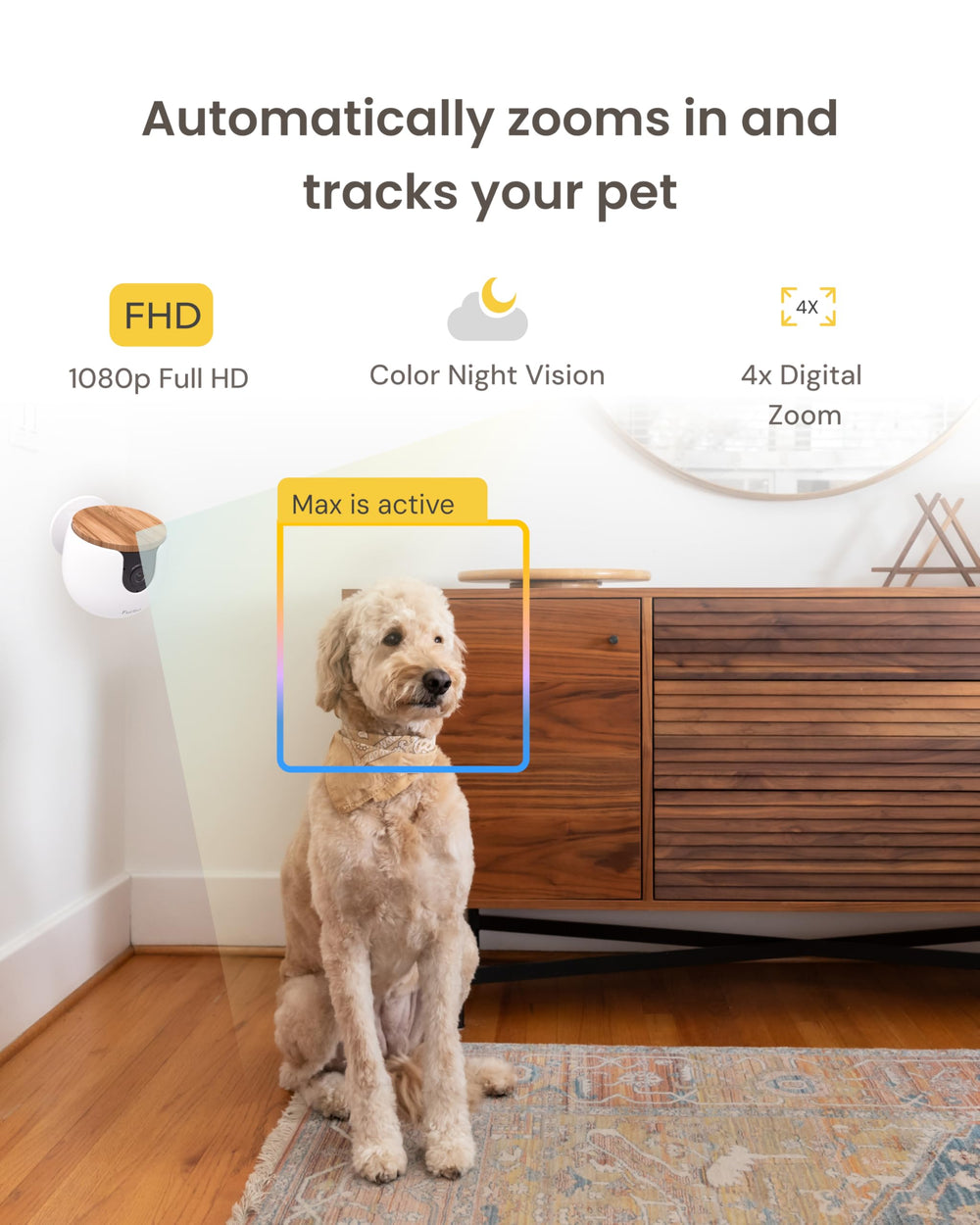 Furbo Mini barking/meowing sensor triggers alerts to stay connected