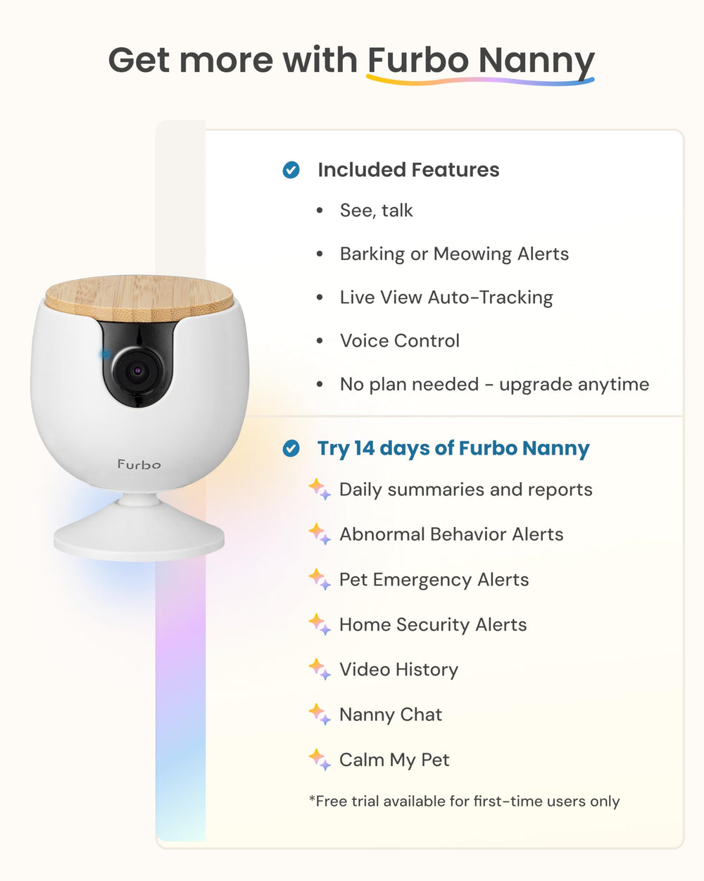 Furbo Mini color night vision captures pets in dim light for visibility