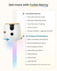 Furbo Mini360 barking alerts help you notice barking quickly.