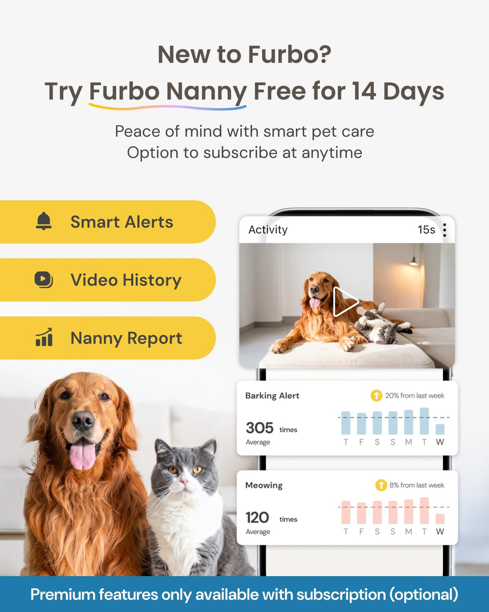 Furbo Mini360 compact design fits homes with limited space.