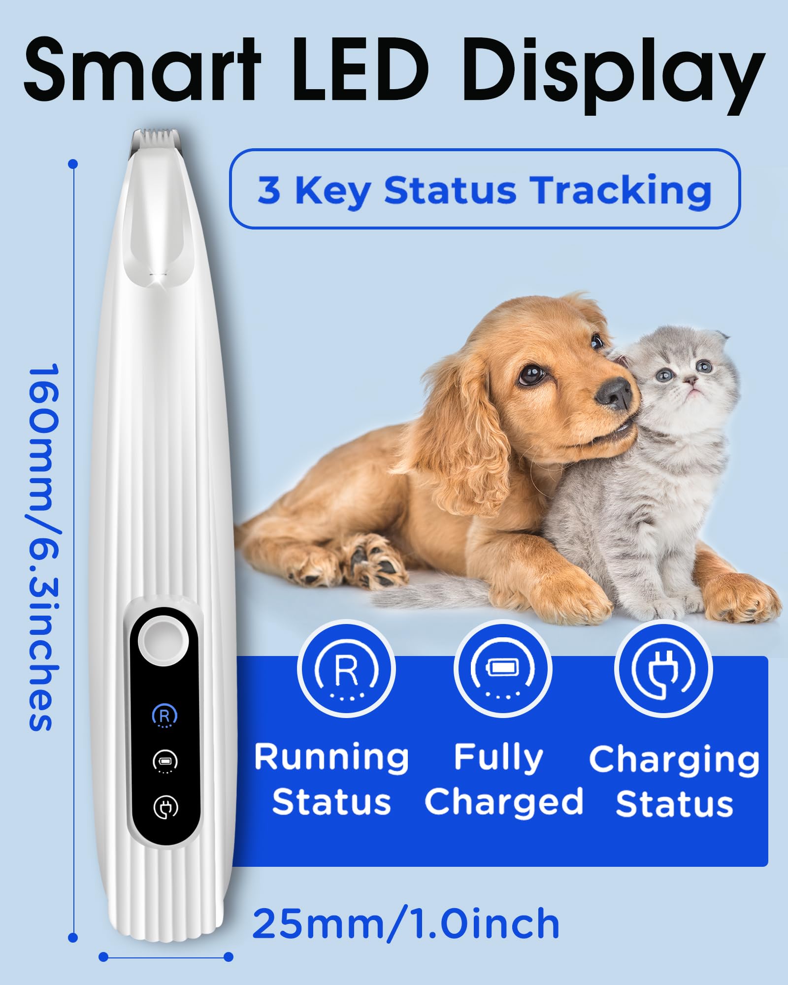FURBONA paw trimmer set includes brush, oil, and manual for maintenance.