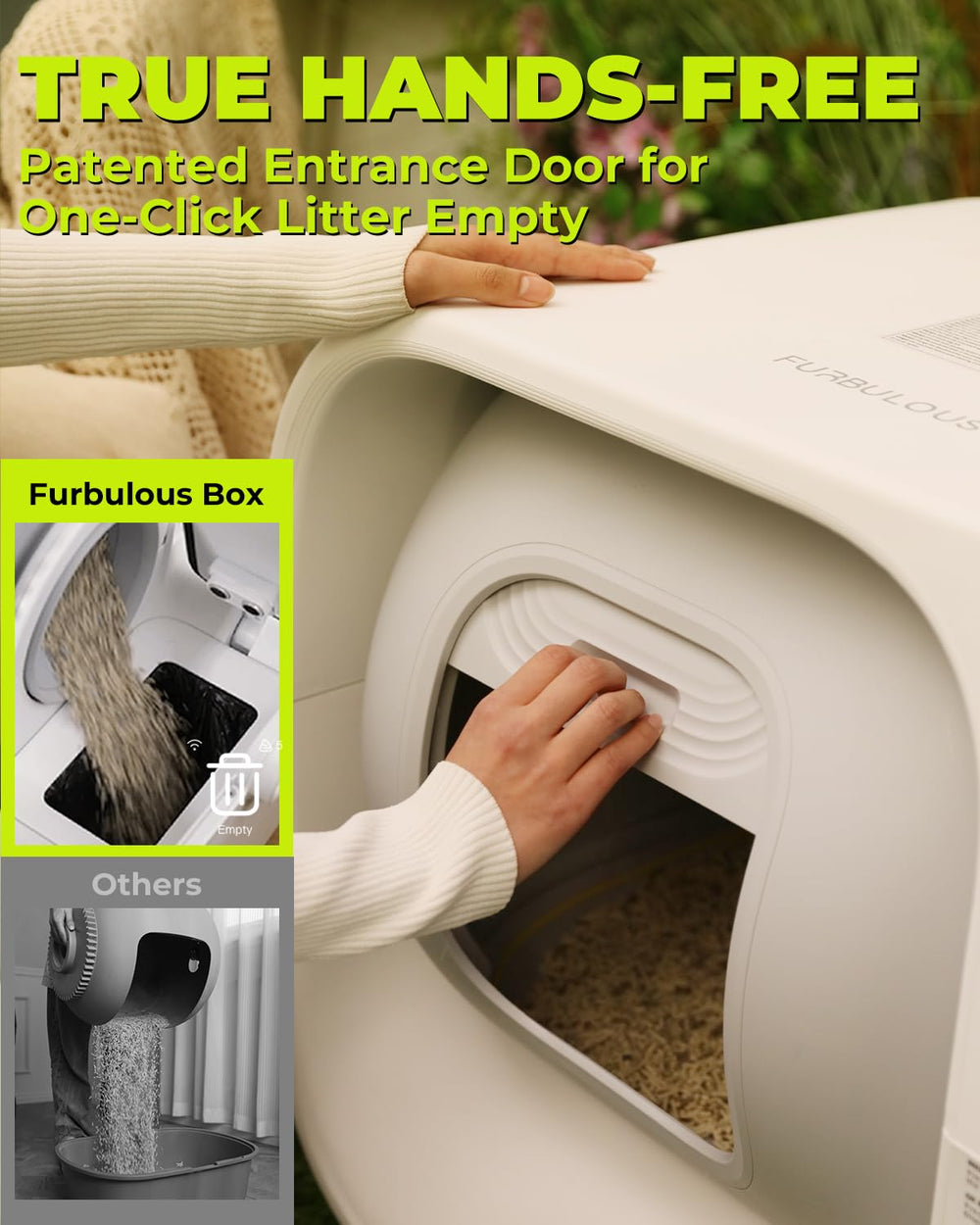 Furbulous one-click waste disposal simplifies cleaning