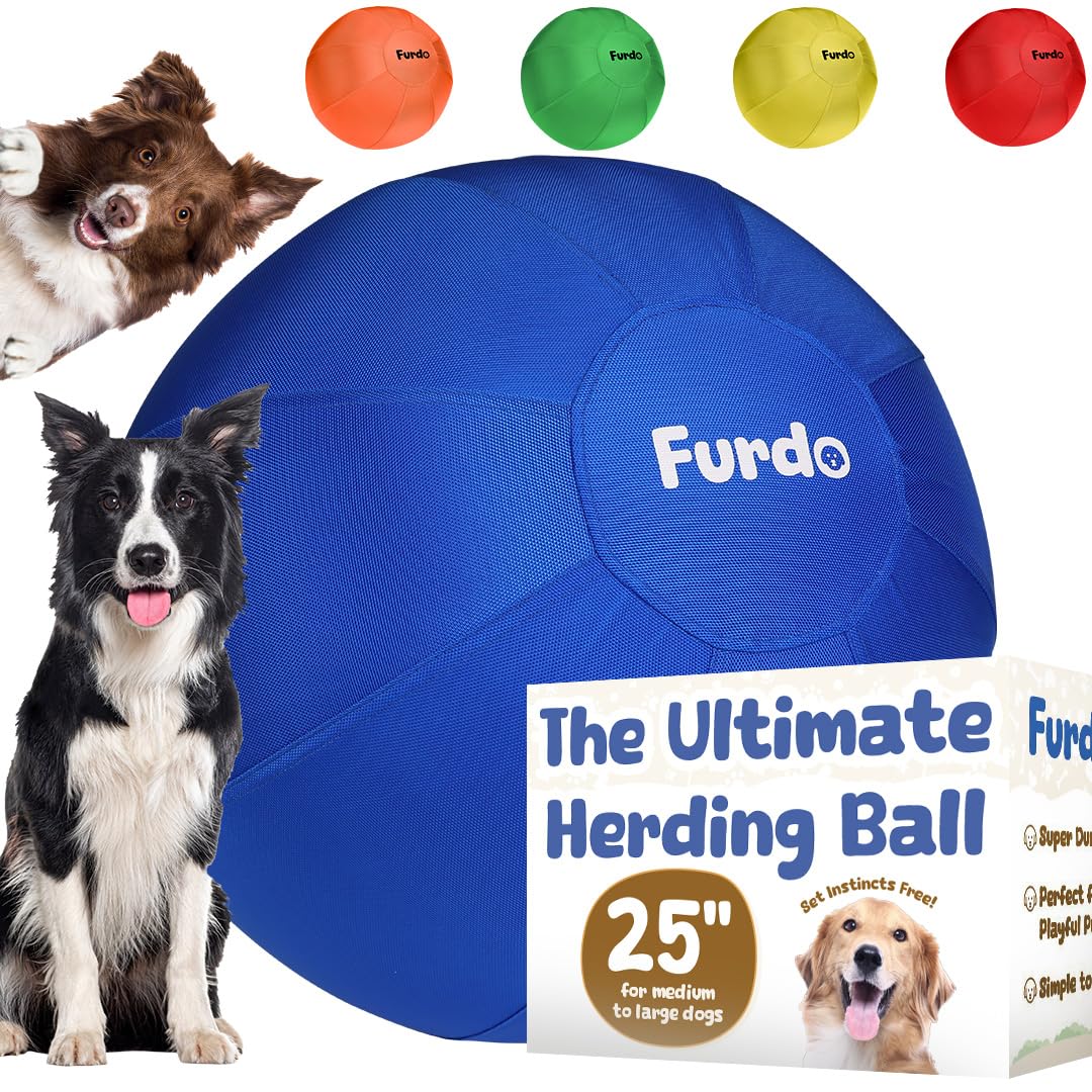 Furdo 25in herding ball cover shows durable nylon for lasting play