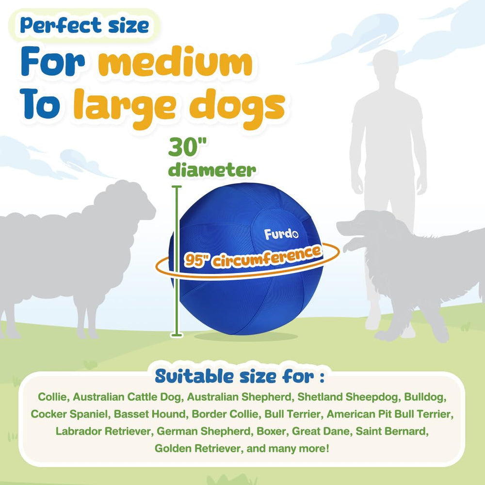 Furdo 30in Herding Ball inflated and ready for use