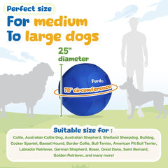 Furdo herding ball in action with a dog promoting exercise and focus