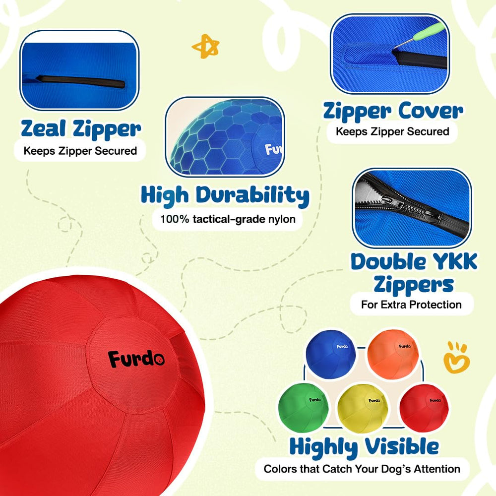 Furdo large-dog yard training ball for energy burn.
