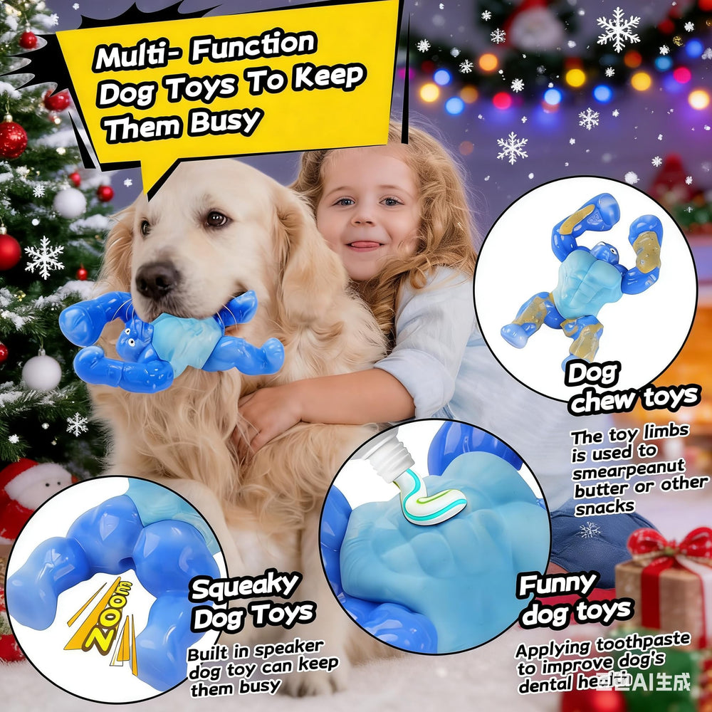 Furdog indestructible chew toy demonstrates 30% thicker rubber durability.