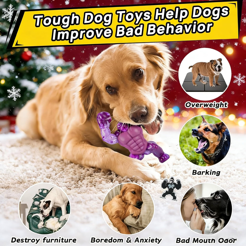 Furdog internal squeaker protected by 2-layer rubber for extended play.