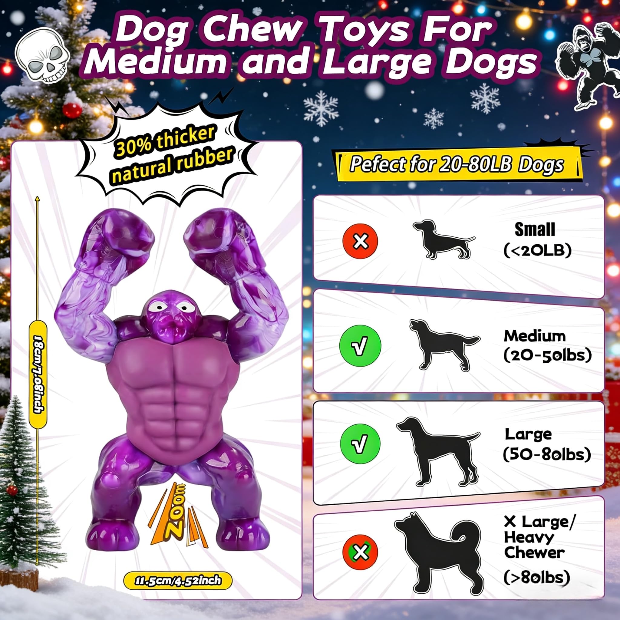 Furdog nylon-reinforced core toy for aggressive chewers and long-lasting play.