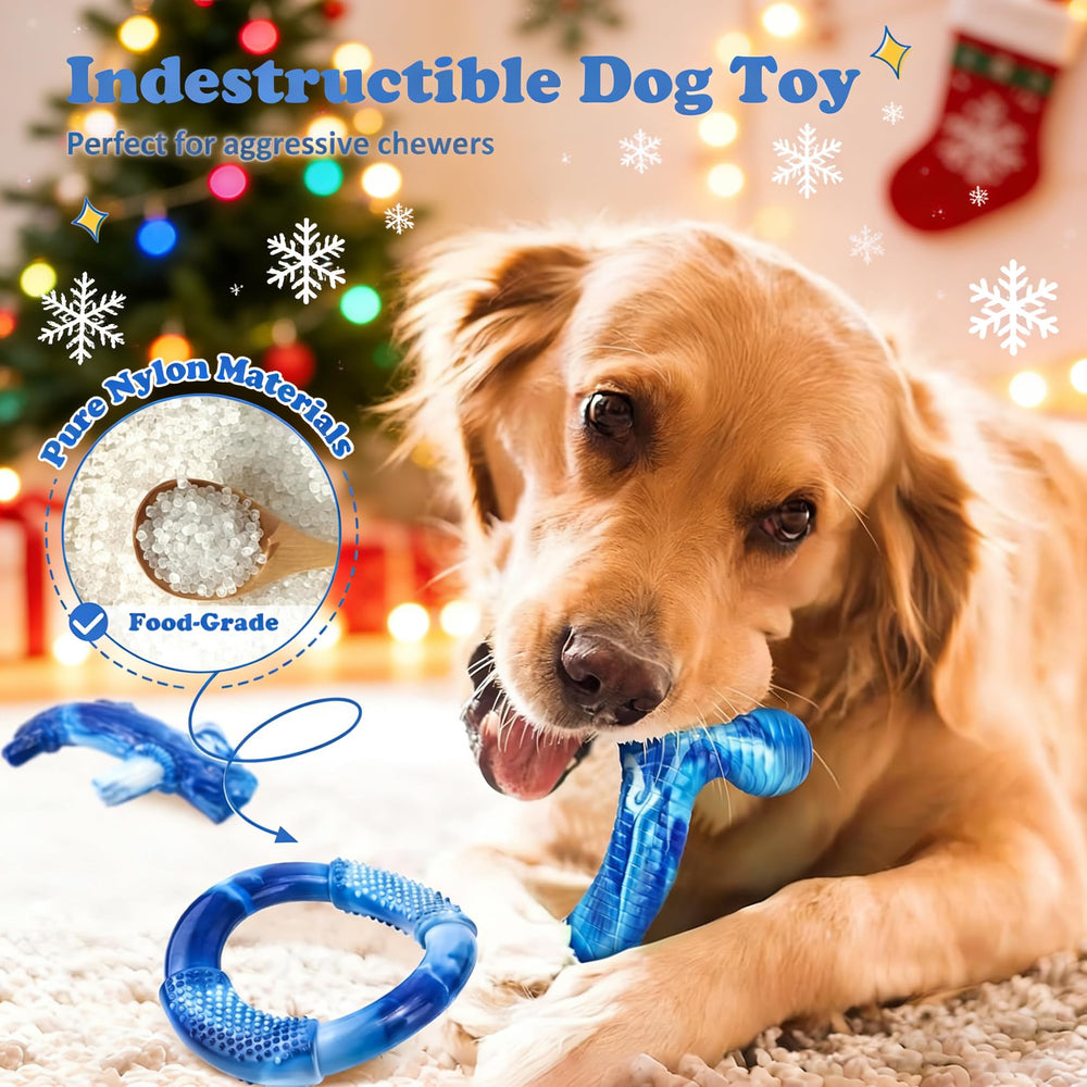 Furdog textured dental chew toy with grooves to help clean teeth.