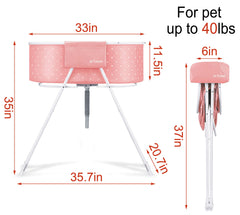 Furesh Little Dipper elevated height makes pet bathing easier on back and knees.