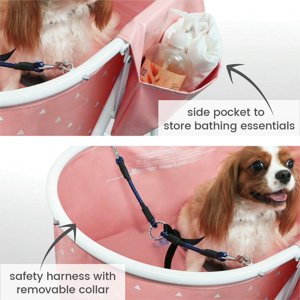 Furesh Little Dipper two-point leash restraint adds safer, steadier grooming.