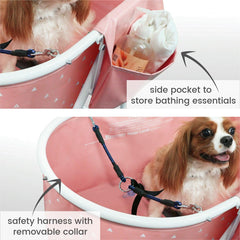 Furesh Little Dipper two-point leash restraint adds safer, steadier grooming.
