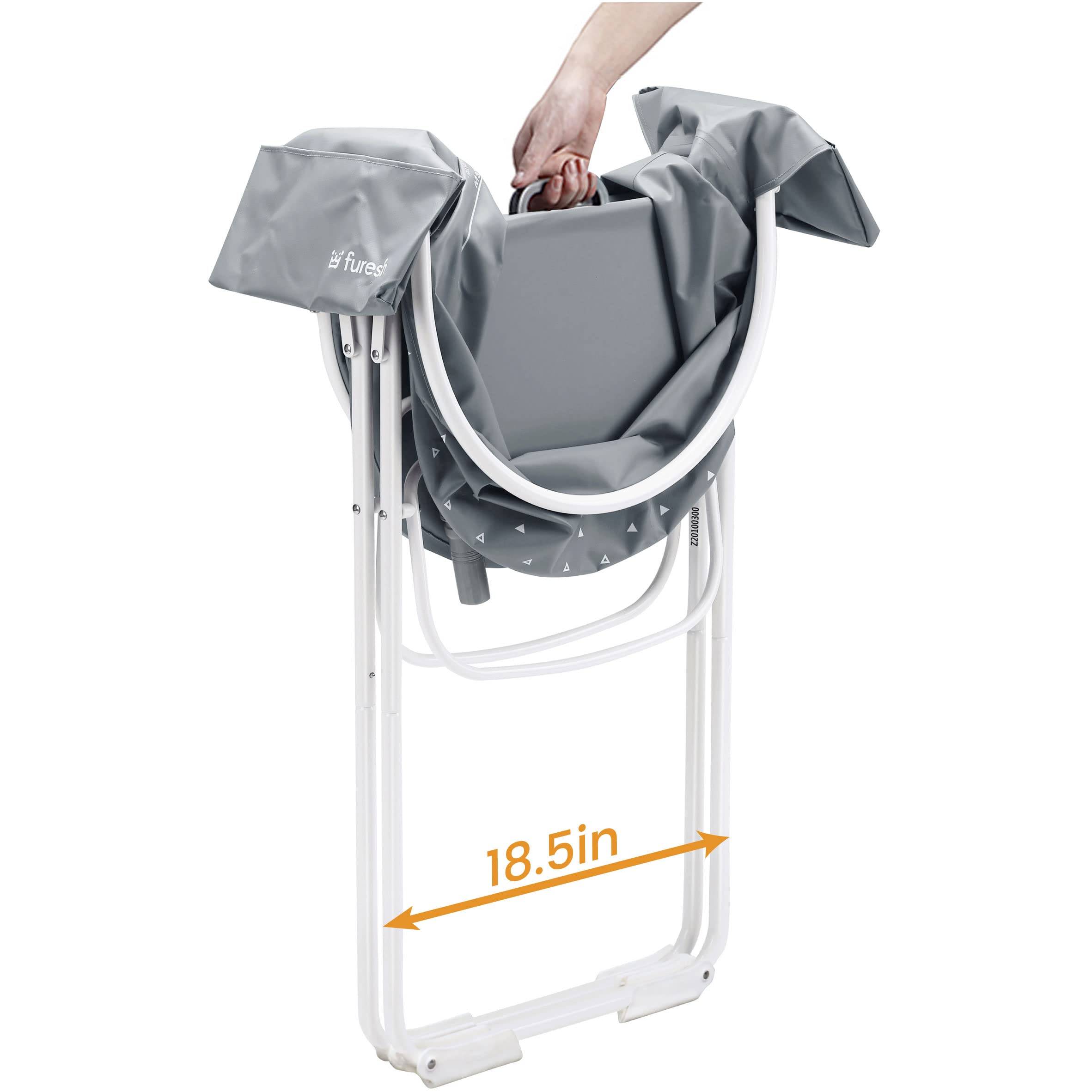 Furesh Little Dipper drain hose empties into tub or bucket