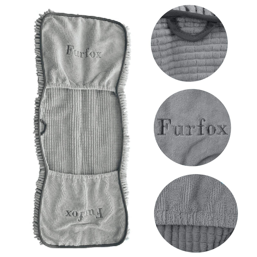 Furfox 35x15 inch size covers body and legs for medium to large dogs.