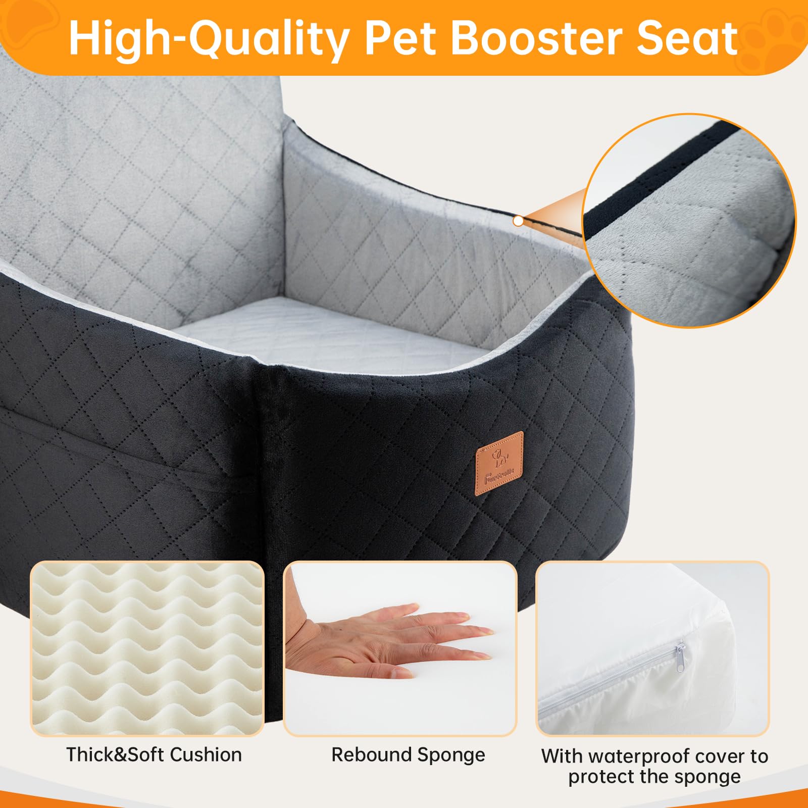 FurFrolic dog-car-seat-20x20x20 fits pets up to 35 lbs in cars