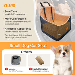FurFrolic dog car seat with washable cover for easy cleaning.