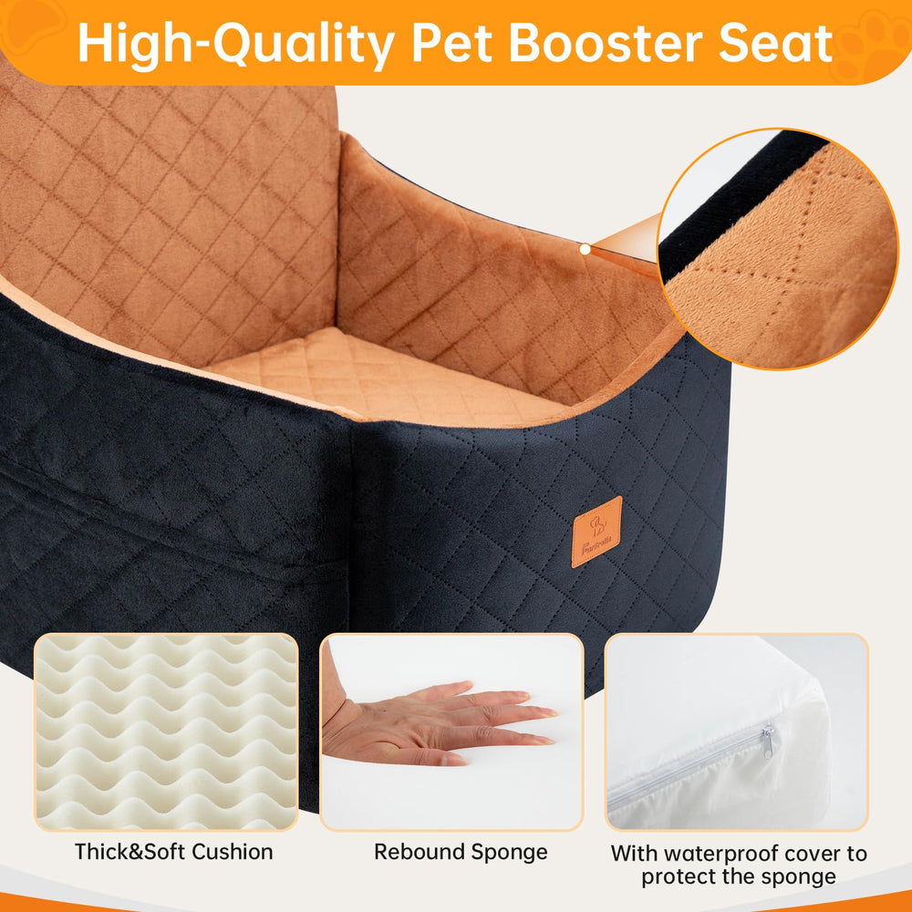 FurFrolic dog car seat with storage pockets keeps essentials handy.