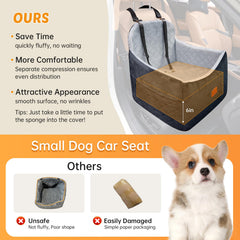 FurFrolic memory-foam booster cover washable ensures easy cleaning after adventures