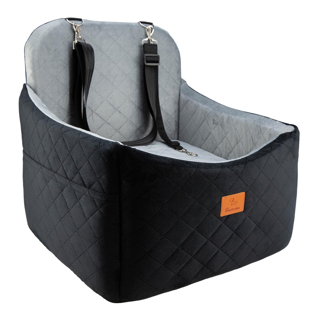 FurFrolic memory-foam-dog-booster-seat elevated cushion promotes better visibility and calmer car rides
