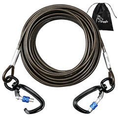 Furggis dog tie out cable with secure clip for backyard freedom
