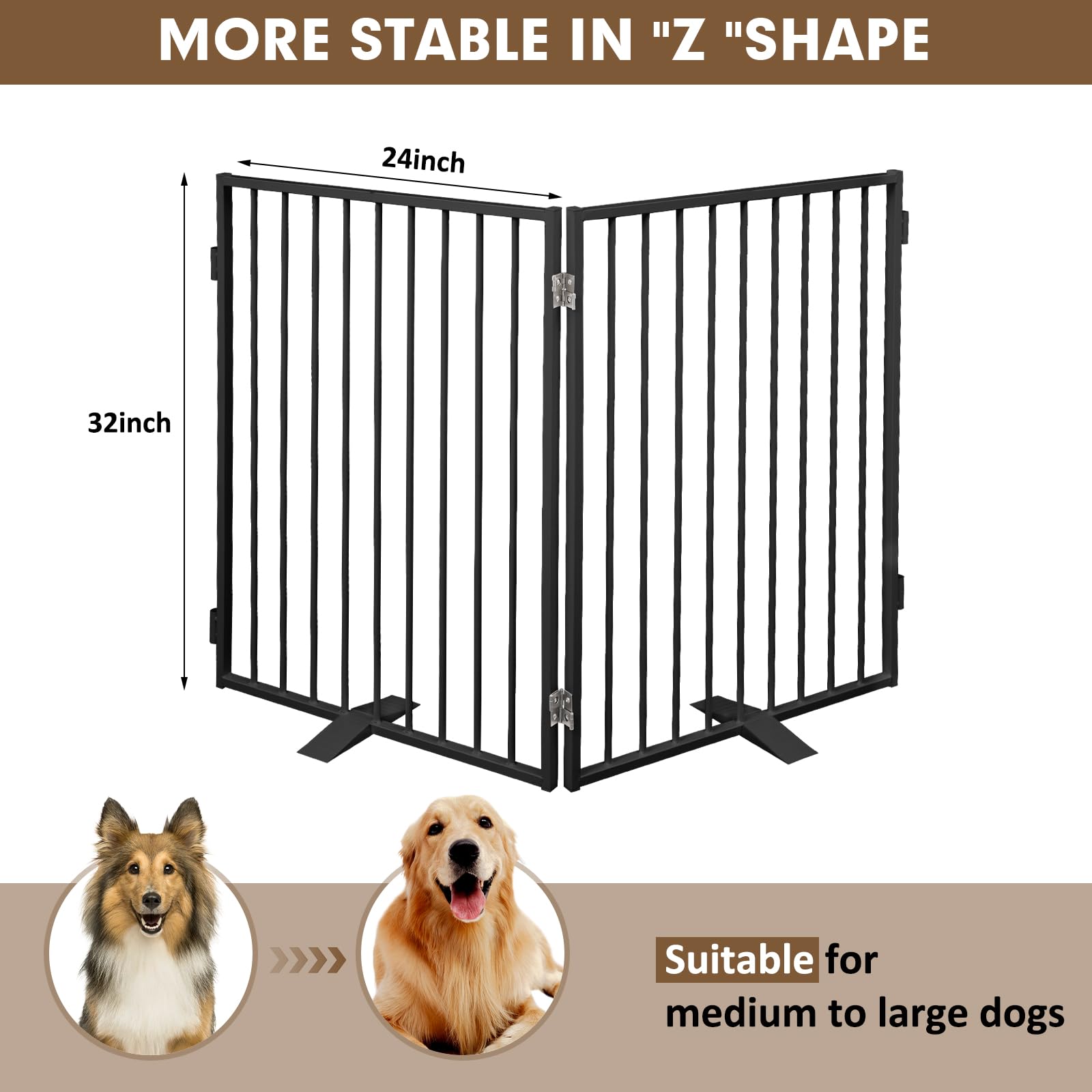 Folded Furggis gate setup demonstrates adjustable shapes for spaces
