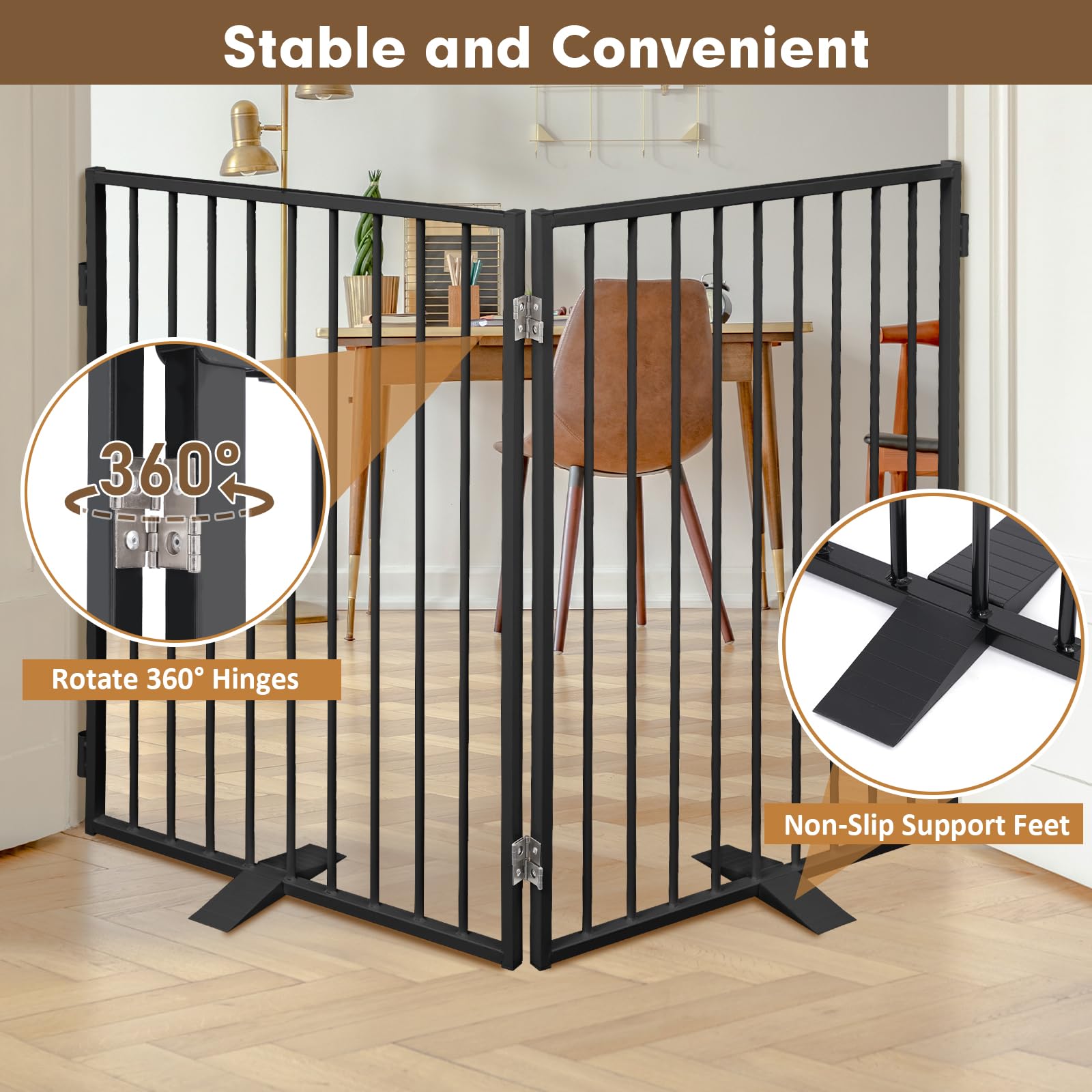 Furggis gate features a 360-degree door for flexible interior layouts
