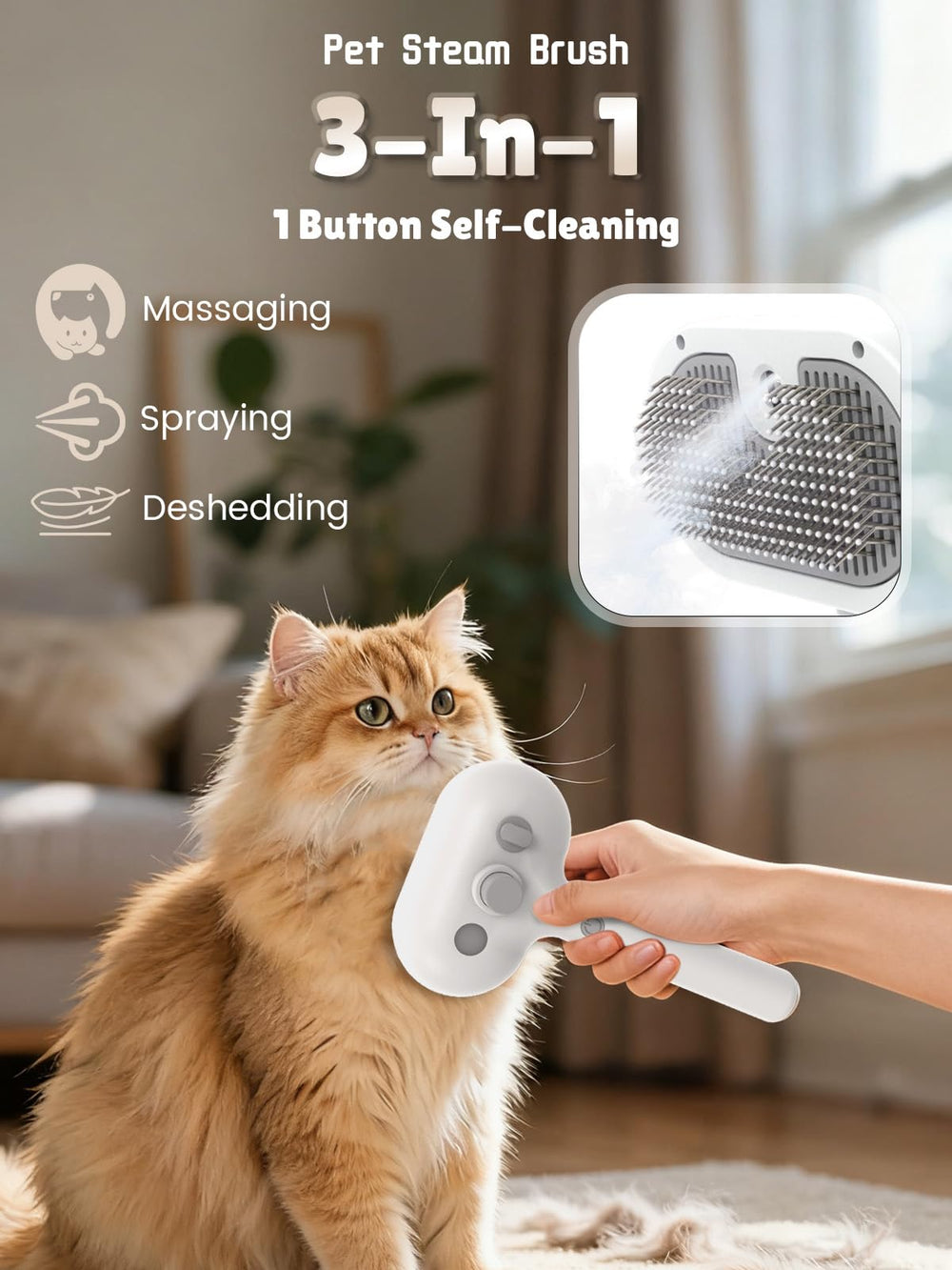 FURGO 3-in-1 Dog Brush demonstrates versatile grooming for coats and detangling.