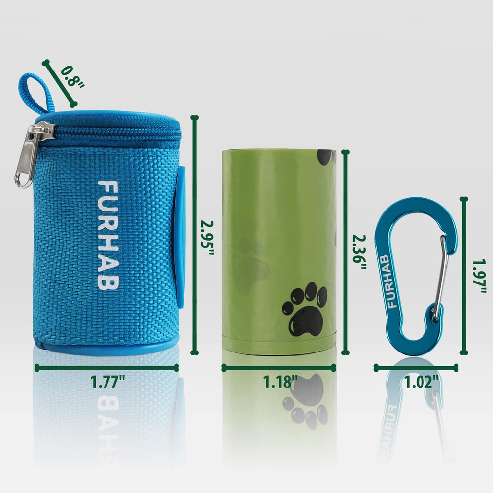 FURHAB included 15-count poop bags roll simplifies outdoor walks