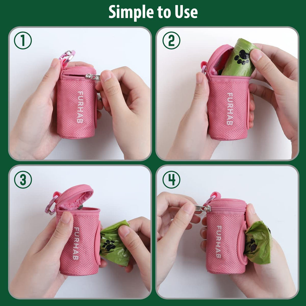 FURHAB heavy-duty carabiner clip stays secure on any leash.