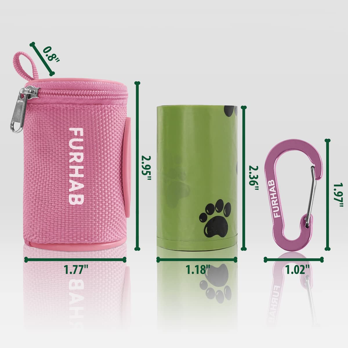 FURHAB 15-count bags roll included for immediate outdoor use.