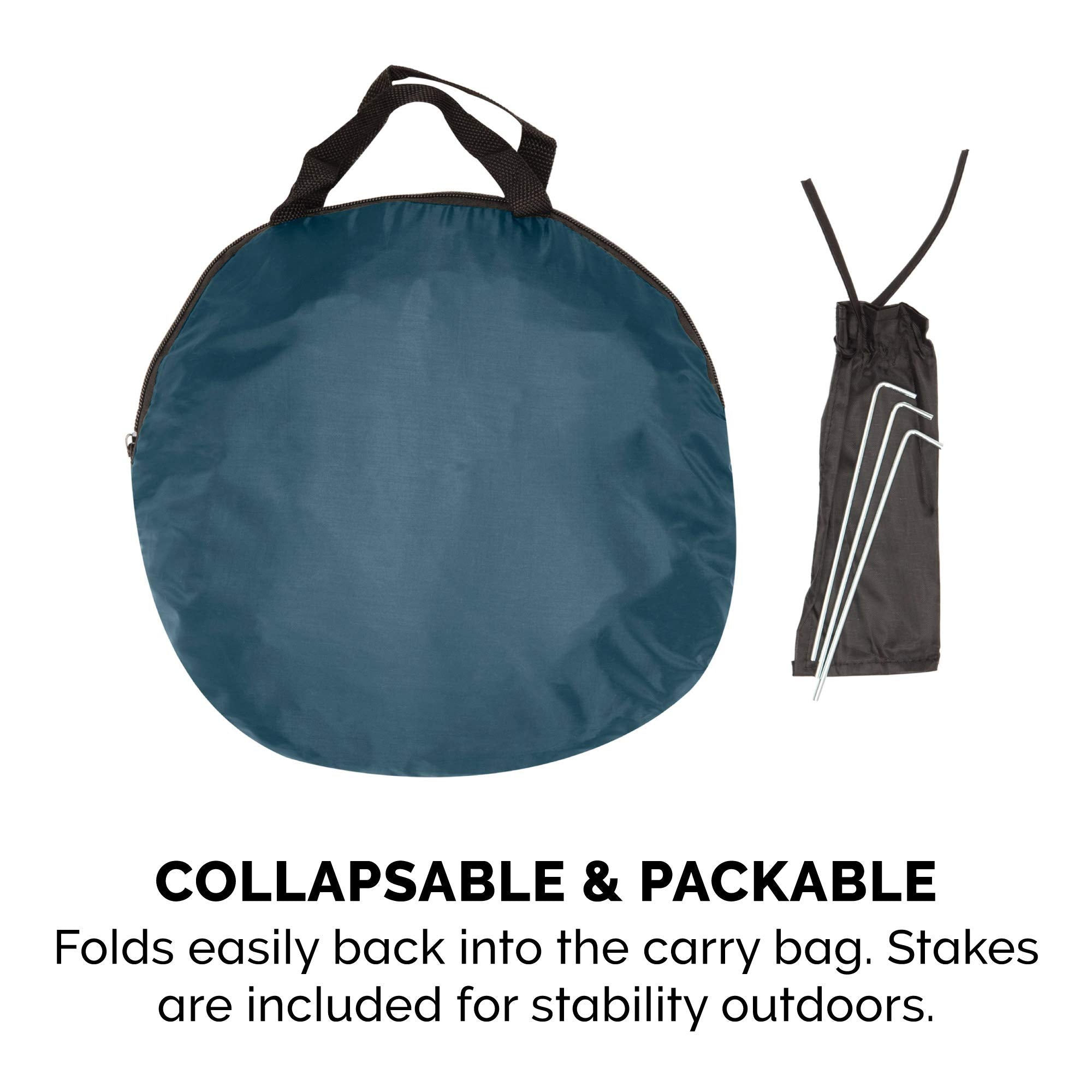 Furhaven pop-up playpen Sailor Blue carry bag simplifies transport and quick storage.