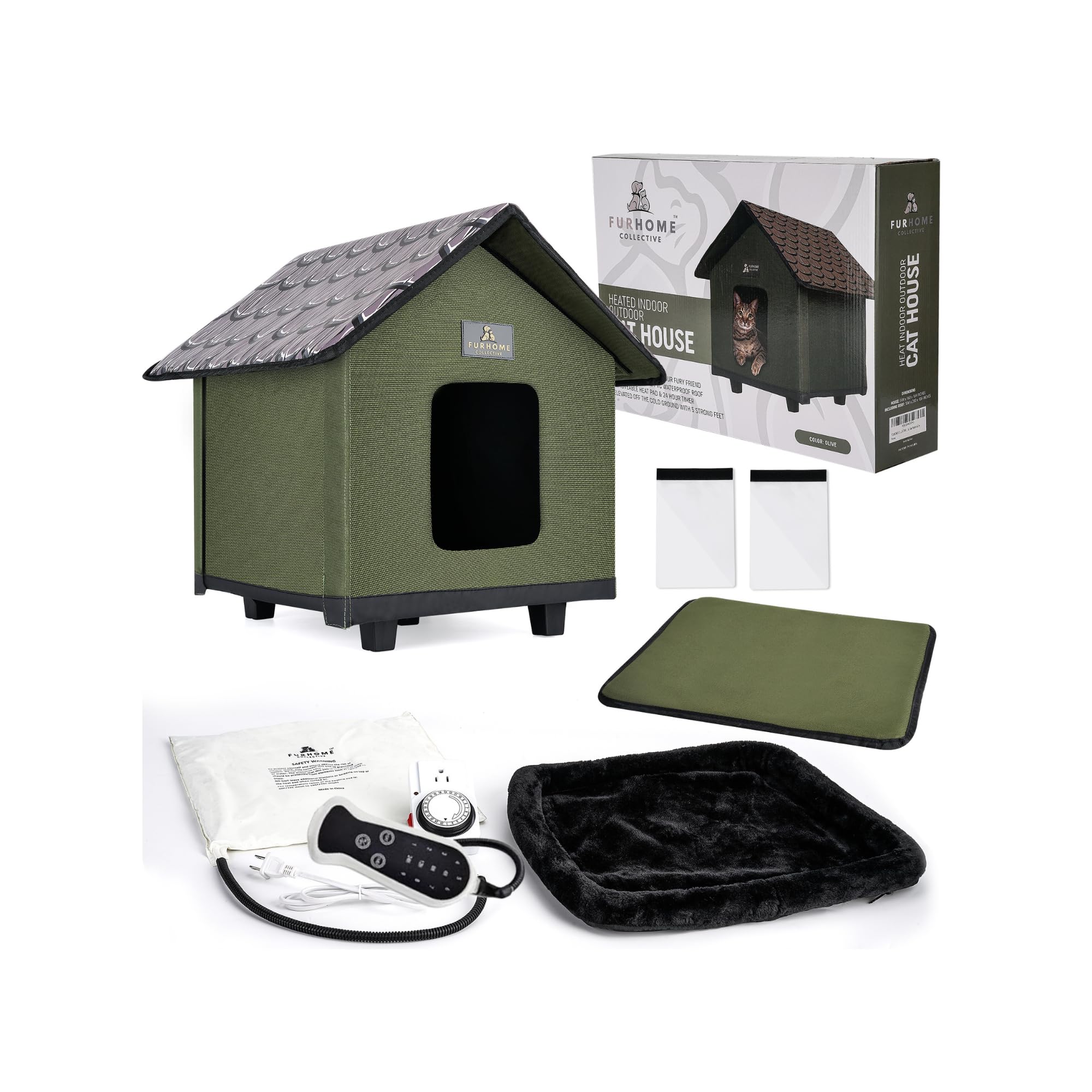 FURHOME COLLECTIVE padded faux fur cover adds comfort for restful naps