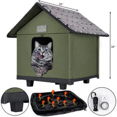 FURHOME COLLECTIVE two exits with PVC door covers offer easy access and weather protection