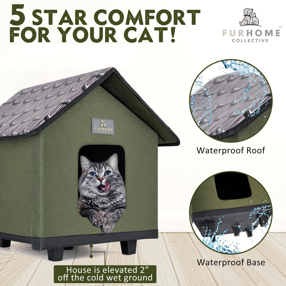 FURHOME COLLECTIVE waterproof roof and base protect against rain and snow, keeping interiors dry