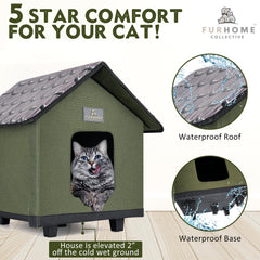FURHOME COLLECTIVE waterproof roof and base protect against rain and snow, keeping interiors dry