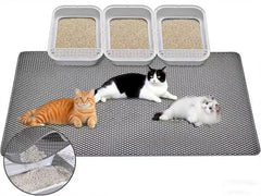 FURLINGDA litter mat top view shows large coverage for litter containment