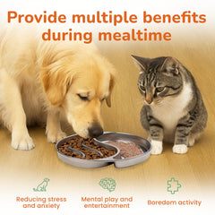 Furlithix non-slip suction-cups on floor securing the bowl during messy meals.