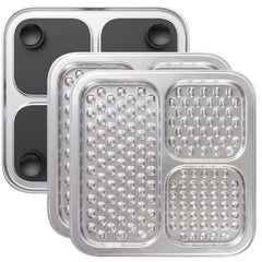 Furlithix two-pack stainless steel lick mat ready for daily use and durability.