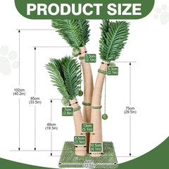 Furlogy cat tree stands 40 inches tall for full-body stretches