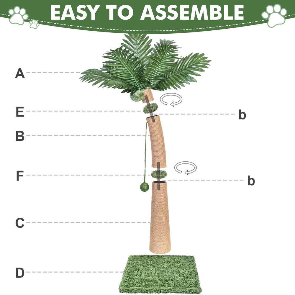 Furlogy Palm Tree Scratching Post multi-combinable setup builds a custom playground
